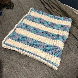 Handmade Striped Crochet Blanket